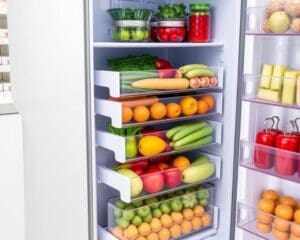 Slimme koelkastorganizer met uitschuifbare lades