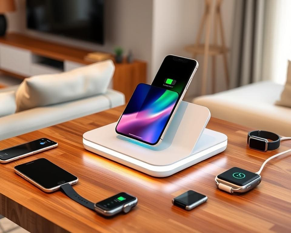 Slimme oplaadstation met draadloos laden