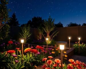 Tuinverlichting met zonne-energie en sensor