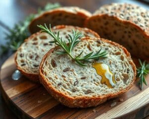 Volkoren zuurdesembrood met rozemarijn en olijfolie