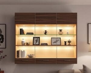 Wandkast met LED-verlichting: opbergruimte met sfeer