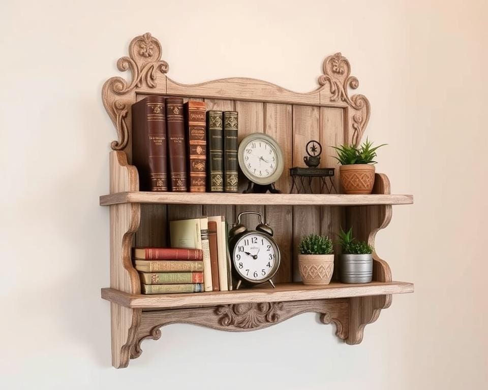 Wandplank in vintage stijl: charmant en functioneel