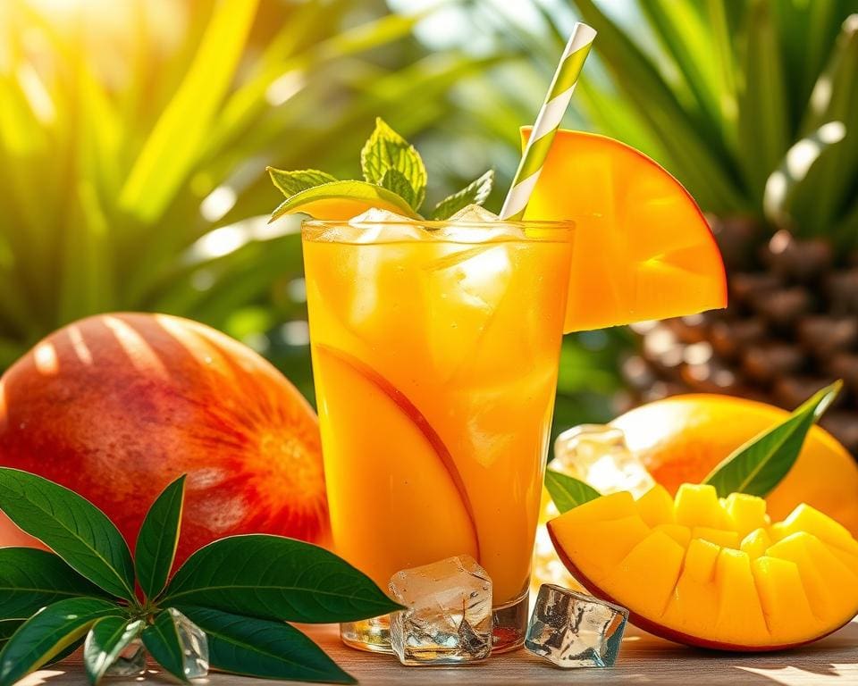 Zomerse drank met mango