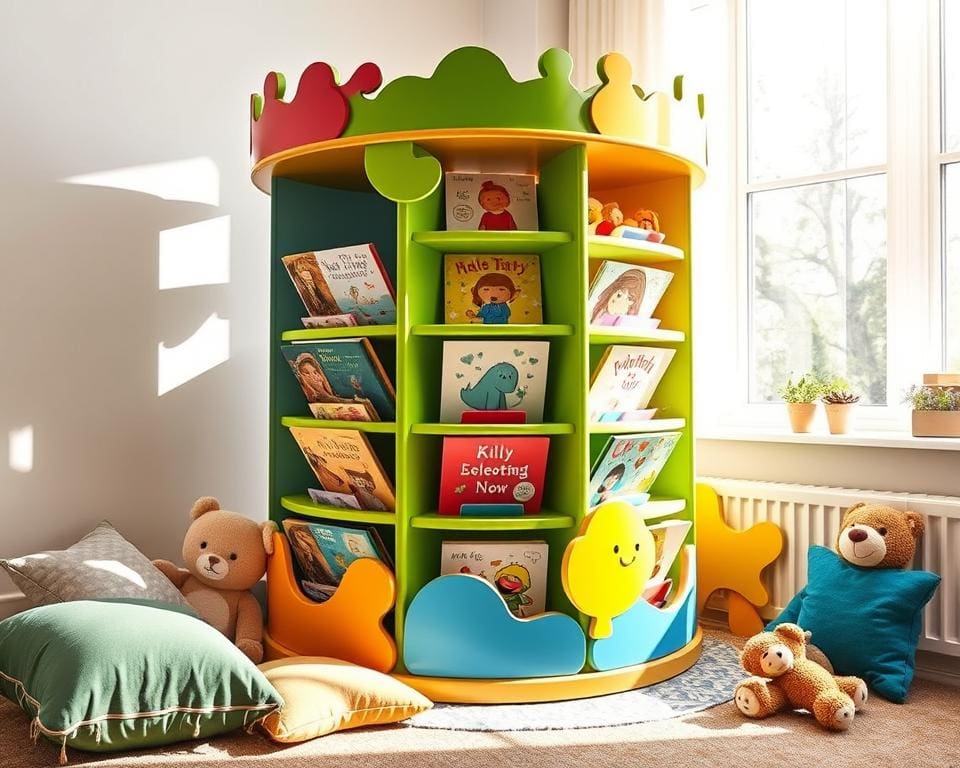 draaibaar boekenrek voor kinderen