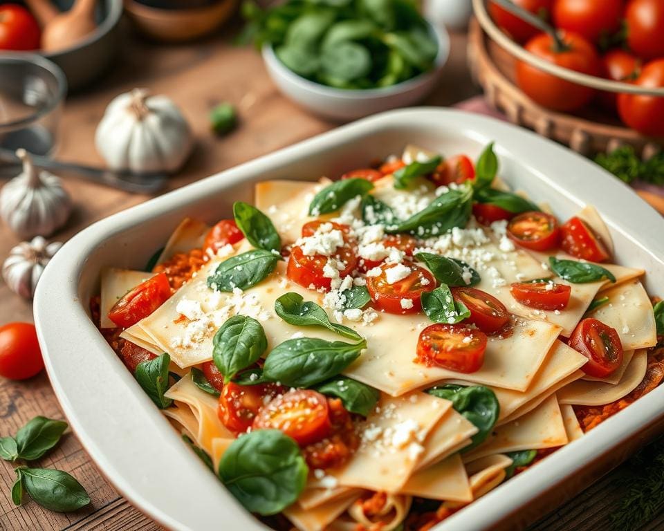 vegetarische lasagne maken