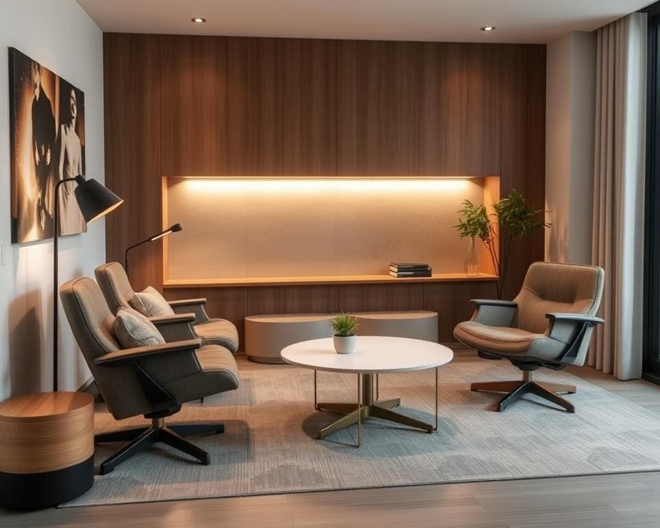 Ergonomische zithoekjes met verstelbare onderdelen