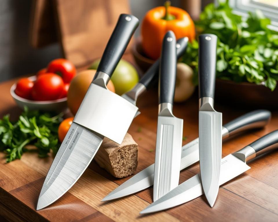 Keukenmessen met titanium lemmet voor scherpte