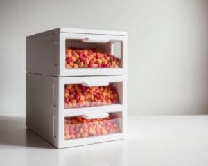 Stapelbare laden met doorkijkvenster