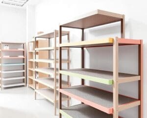 Stapelbare schappen met antislip coating