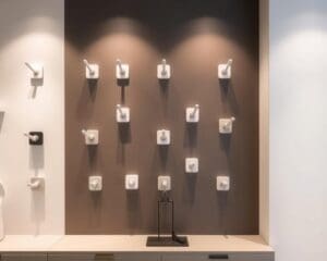 Wandbevestigingen met afneembare haakjes