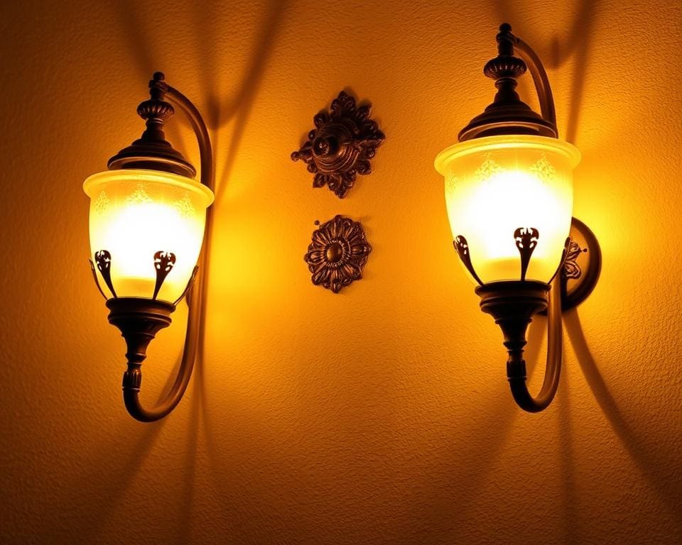Wandlampen met antieke flair