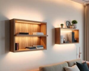 Wandplanken met geïntegreerde LED-verlichting