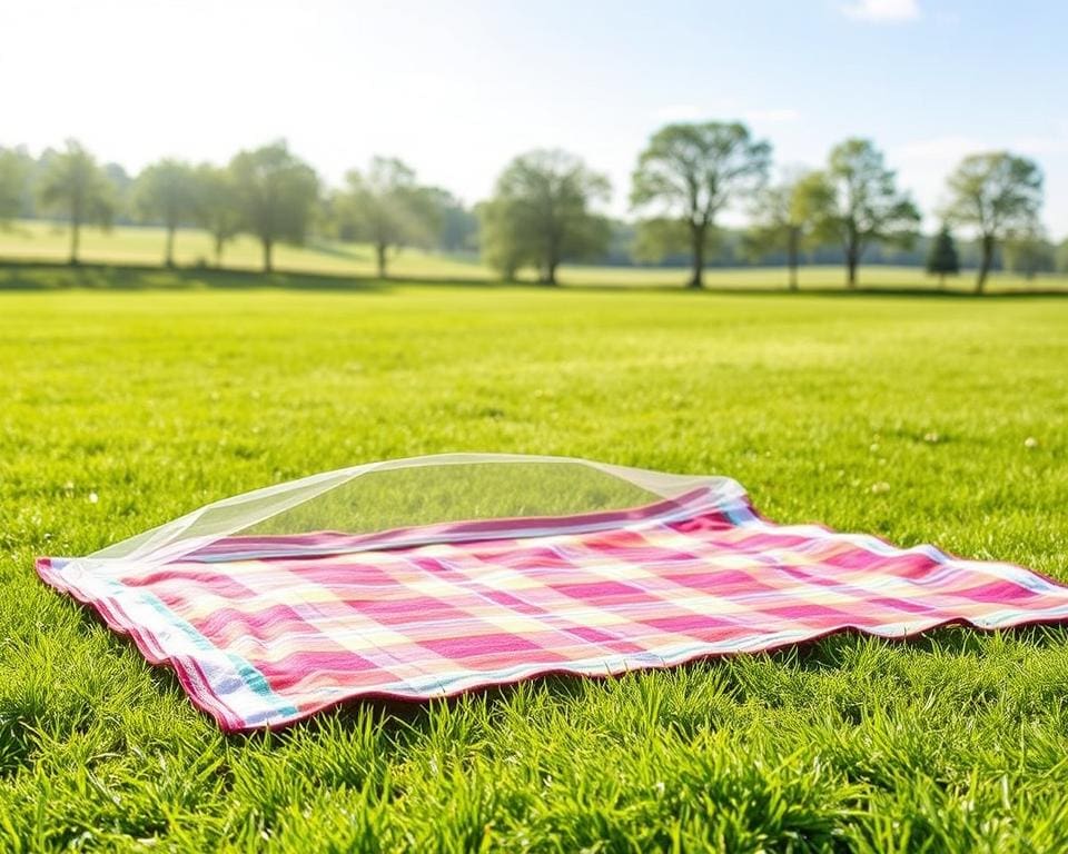 Hoe bescherm je een picknickkleed tegen vuil?