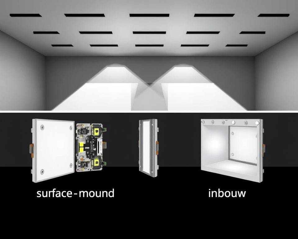 Wat zijn de voordelen van LED panelen opbouw vs. inbouw?