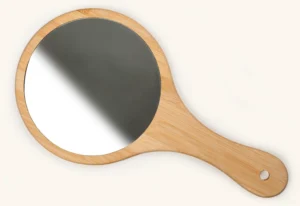 houten handspiegel