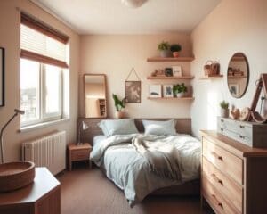 Een kleine slaapkamer groter laten lijken