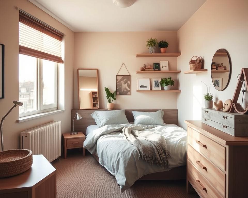 Een kleine slaapkamer groter laten lijken