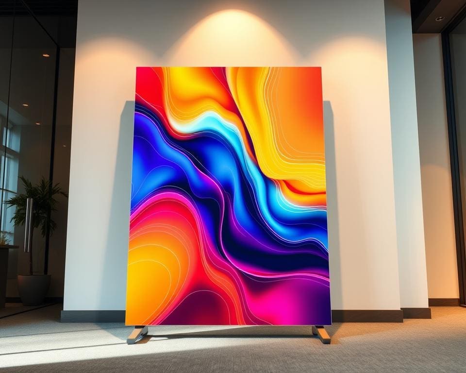 Is posterborden huren mogelijk met full colour print?