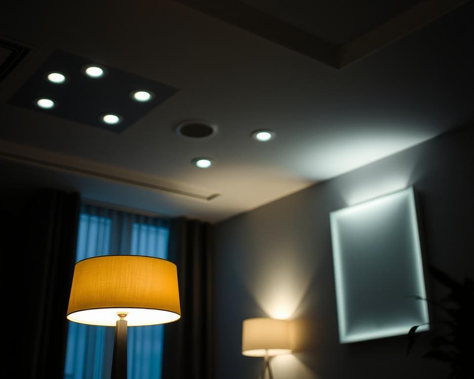 slimme verlichting en technologie voor diepte creëren
