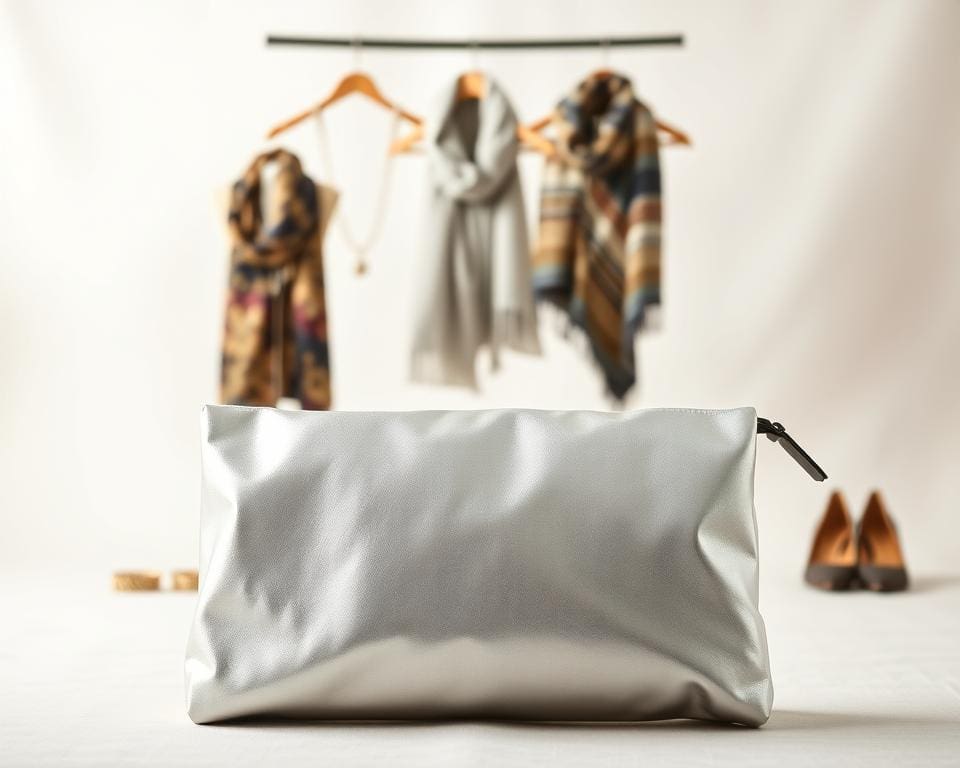 Hoe combineer je een zilveren clutch?