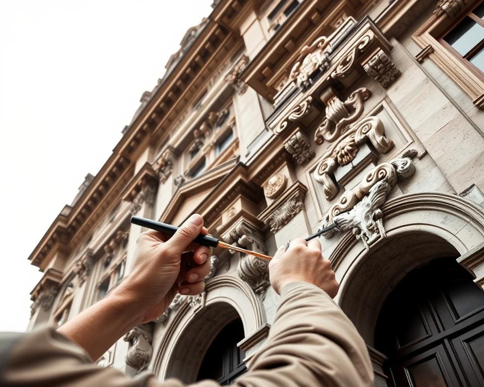 Hoe herstel je ornamenten op een monumentale gevel?