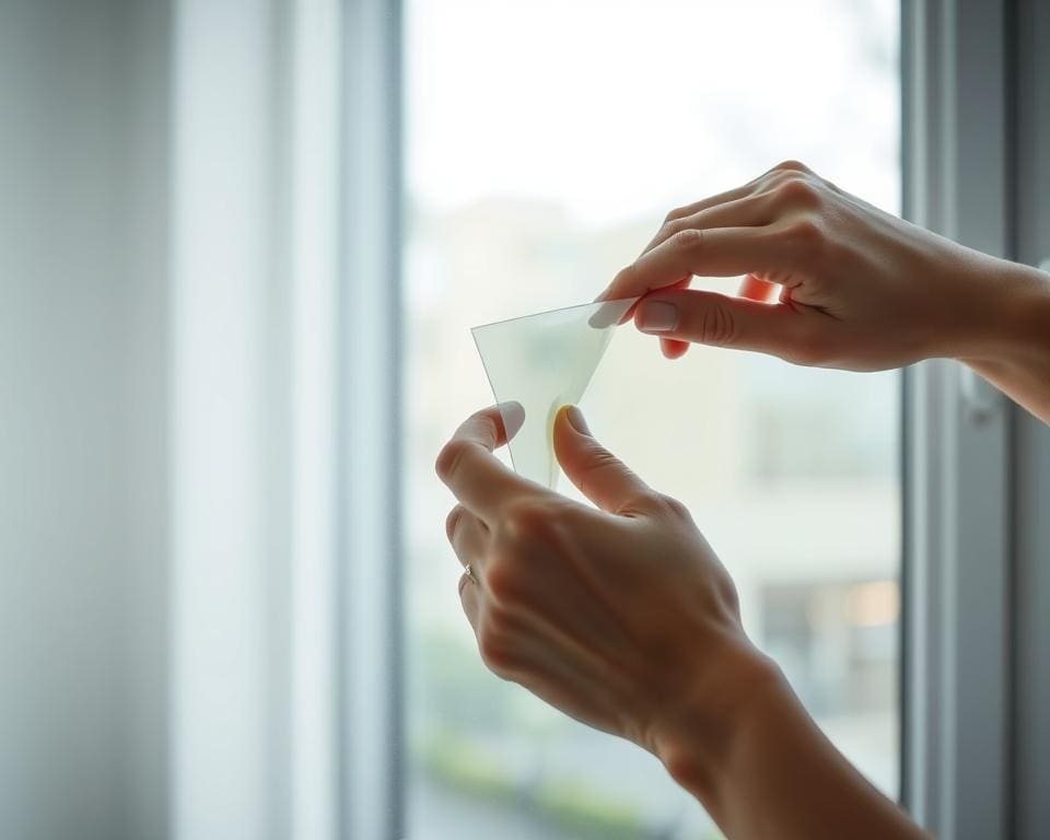 Hoe verwijder ik raamfolie zonder lijmresten?