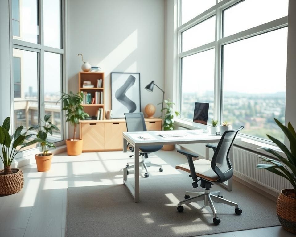 Een thuiskantoor dat rust en productiviteit biedt