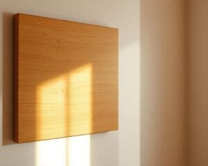 Een wandpaneel van hout dat warmte brengt in huis