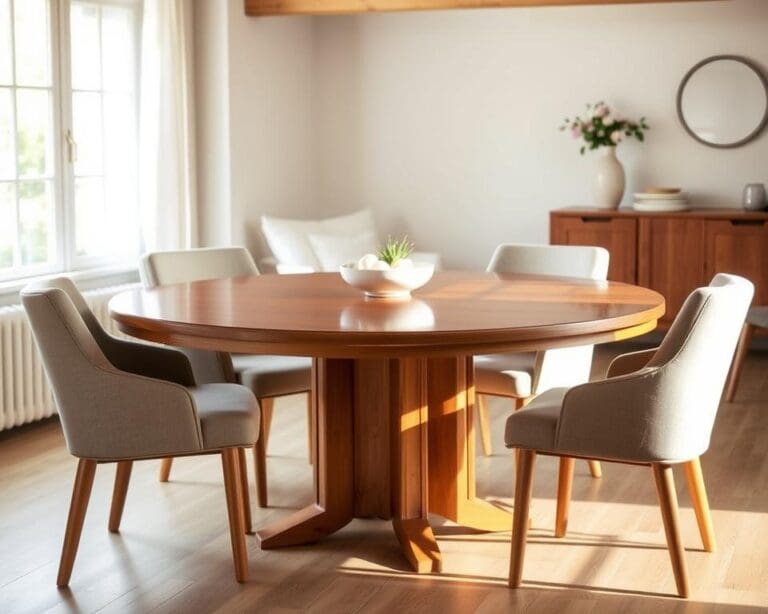 Ronde eettafels die speels en praktisch zijn