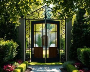 Wat zijn stijlvolle ideeën voor een moderne tuinpoort?