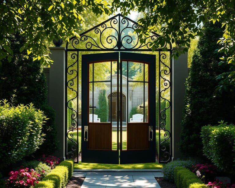 Wat zijn stijlvolle ideeën voor een moderne tuinpoort?