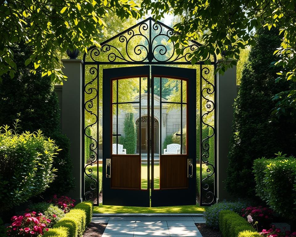 Wat zijn stijlvolle ideeën voor een moderne tuinpoort?