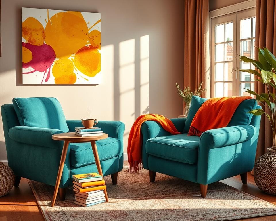 Hoe maak je een zithoek gezellig met kleuren?