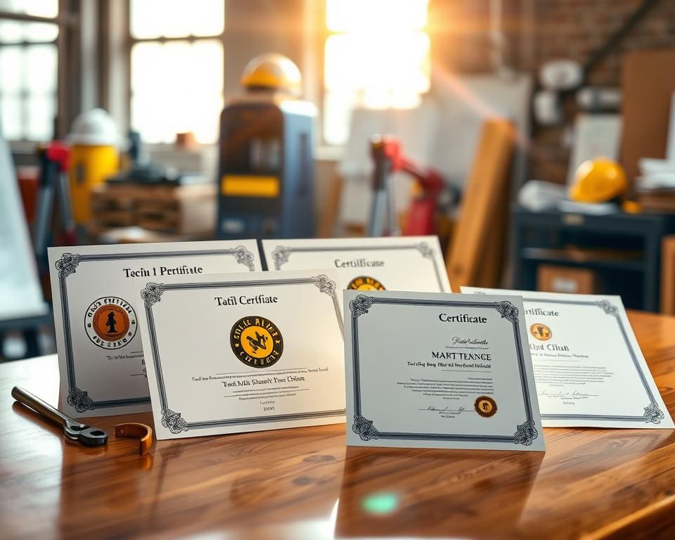 Welke certificaten zijn nodig voor technische beroepen?