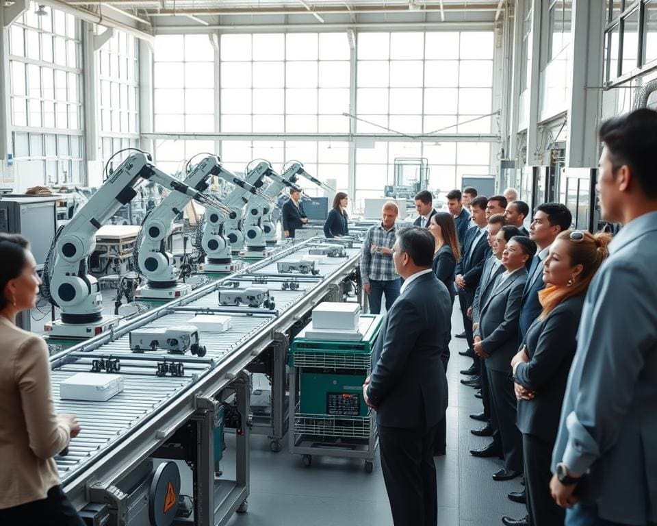 Werken in fabrieken met automatisering