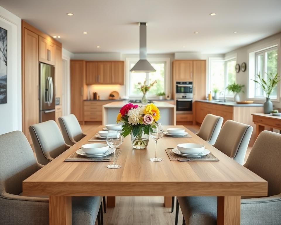 Welke eettafel past het best in een moderne woonkeuken?