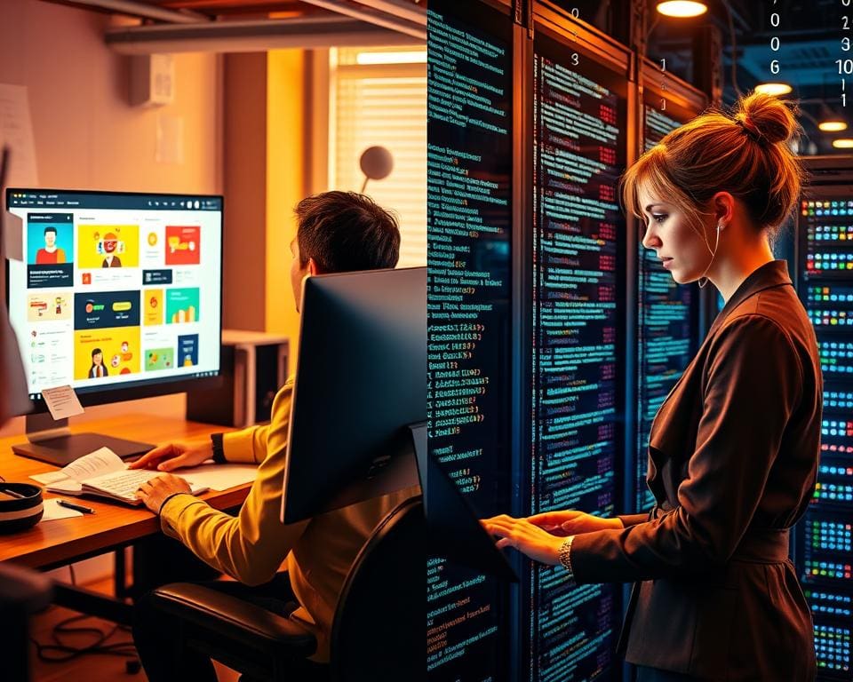 front-end vs back-end